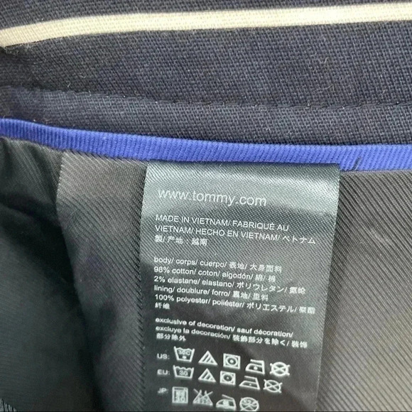 Tommy Hilfiger Women’s Striped Skirt 0 Lined Front Pockets Back Zipper Nautical - Picture 12 of 15